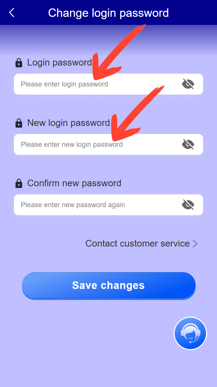 change password ganga club