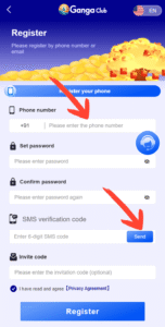 ganga club game register